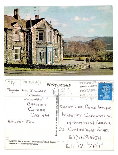 Postcard harney peak hotel - -,