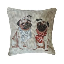 Signare Pug Tapestry Cushion