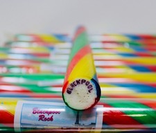 Blackpool Rock 10 Sticks – Fruit Flavour Seaside Rock Candy Handmade UK