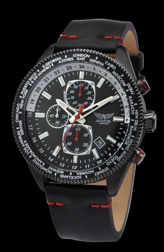 Aviator men black leather - aviator,