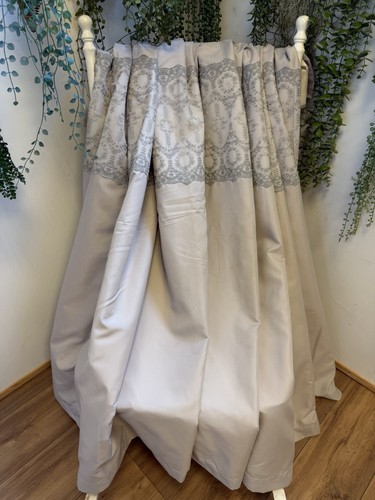 Dove grey vintage lace trimmed - grey,