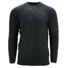 Ex ZARA Mens Jumpers Crew Neck Slim Fit Heavy Knitted Soft Winter Pullover Sweat