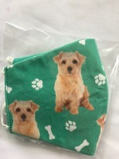 Norfolk Terrier Dog Face Mask..100%Cotton. Lined.  Reversible 