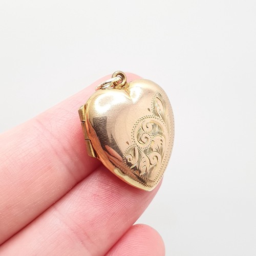 Antique 9ct gold heart - gold,