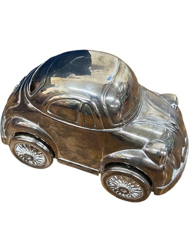 Retro silver plated car model - silver,