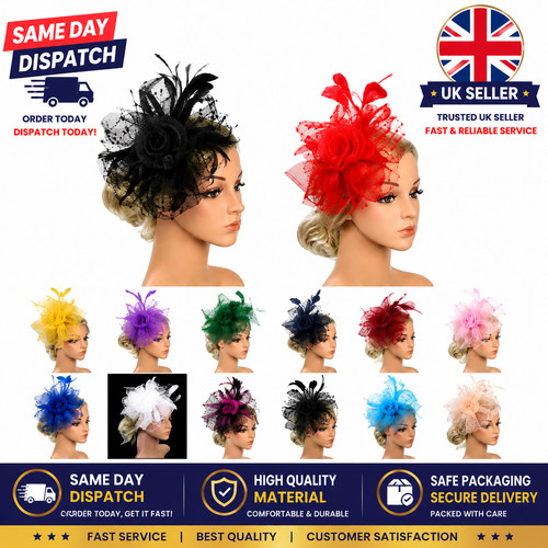 Large wedding fascinator - large,