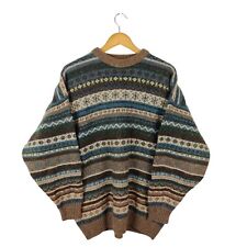 BHS Mens Vintage Fairisle Wool Jumper Size Medium (Oversized)