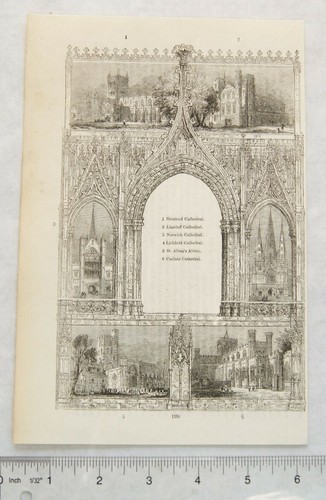 1860s engraving cathedrals - 1860s,
