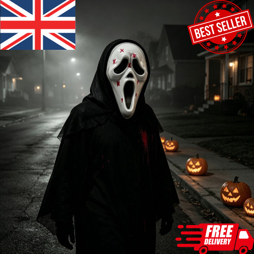 Ghost face mask hood halloween - ghost,