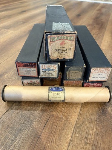 Vintage player piano rolls - piano,