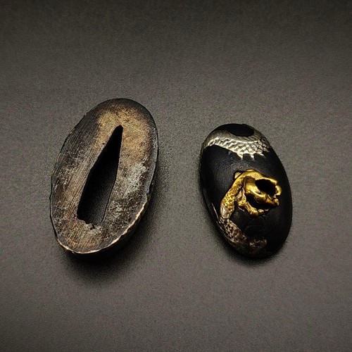 Japanese fuchi kashira copper - japanese, fuchi-kashira