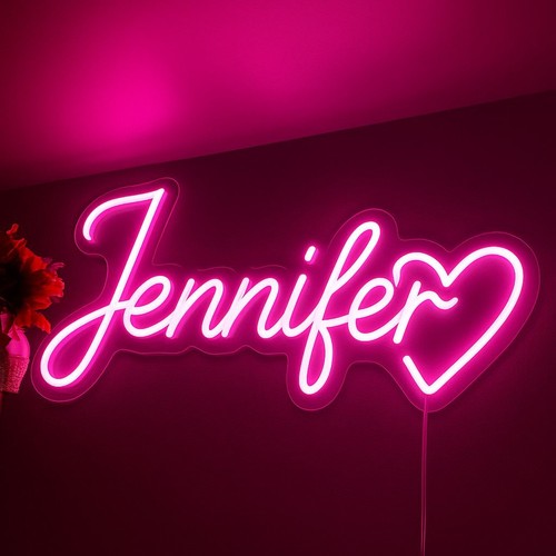 Heart neon name - heart, custom