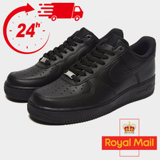 Nike Air Force 1 ‘07 Triple Black Shoes Mens Womens Multiple Sizes UK4-12 SALE🔥