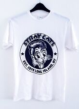 Stray Cats Logo Band White T-Shirt Small Used Casual Rock Festival Christmas
