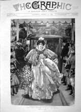 Original Old Antique Print