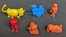 6 x The Magic Roundabout Figures - RARE Nabisco Kelloggs Cereal Promotion - 1970