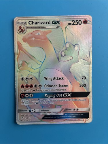 2017 rainbow charizard - rainbow, gx