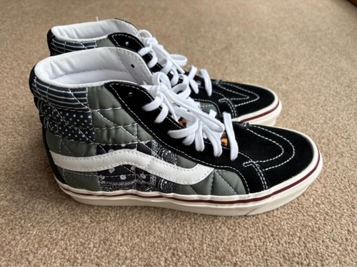 Vans black suede green paisley - vans,