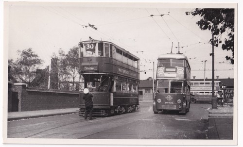 Vintage london tram route - ​vintage,