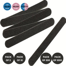 Nail Files Emery Boards Pack of 2/10x Double Sided Professional 100/180 Grit