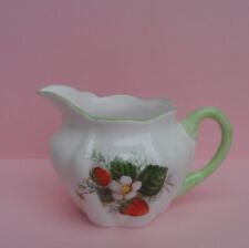 A small Shelley "Cappers Strawberry" Dainty shape cream jug. C.1959.