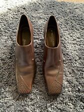 Ladies Brown Court Shoes Sally O’Hara Sz 6.5 Cone Heel Lovely 