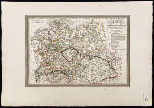 1827 germany antique map - 1827,