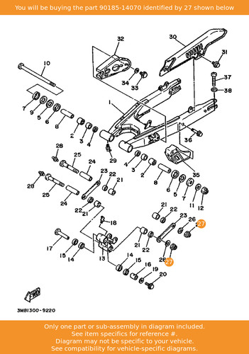 Yamaha nut self locking - nut,, self-locking