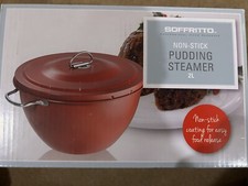 Soffritto 2L Non-stick Pudding Steamer - Red - Christmas