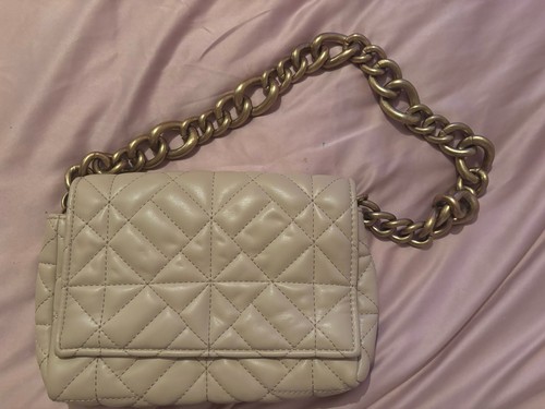 Zara quilted beige - quilted, chain
