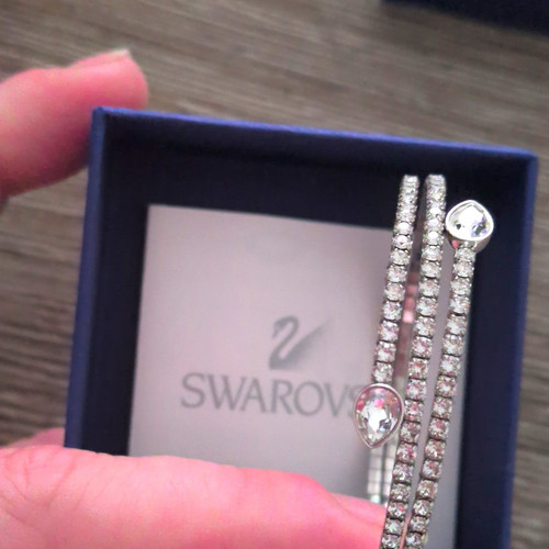 Swarovski rhodium plated pavé - rhodium,