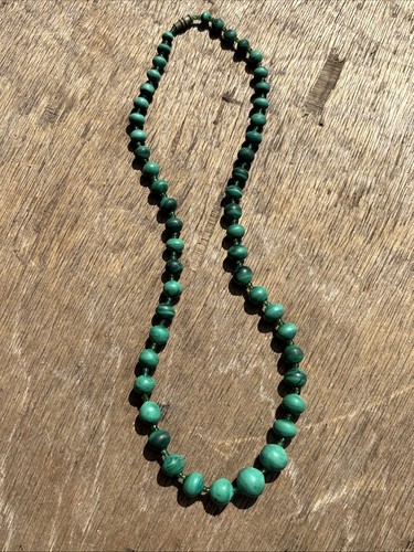 Vintage malachite bead - vintage,