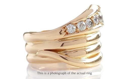 Edwardian 18k gold coiled - 18k,