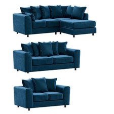 Brooklyn Blue Corner Sofa 3&2