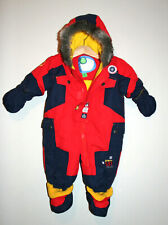Baby Boys GAGOU TAGOU Ski School Snowsuit Red Blue Yellow One Piece 6 Months 