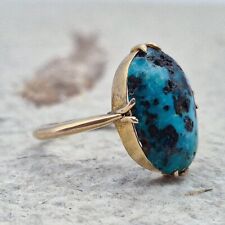 10ct Gold Turquoise Pinky Ring - Size H