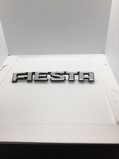 Ford Fiesta Mk1 Rear Tailgate Badge Genuine Chrome / Black