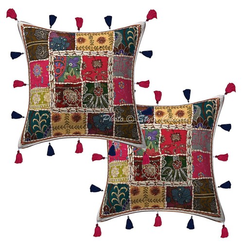 Patchwork cushion cover - cover, ethnic