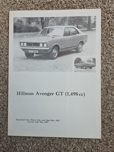 Hillman avenger road test - avenger,