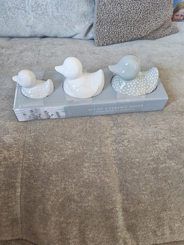Three decorative ceramic ducks - three,