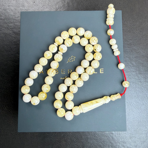 White pressed amber style - white,