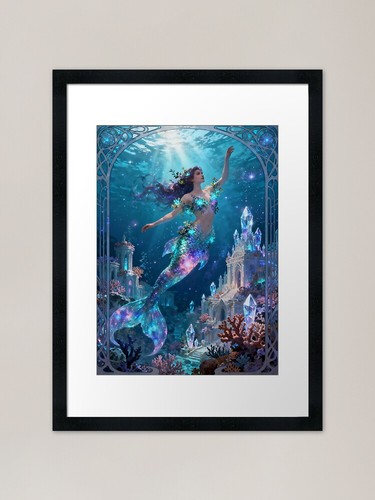 Crystal mermaid art - mermaid,