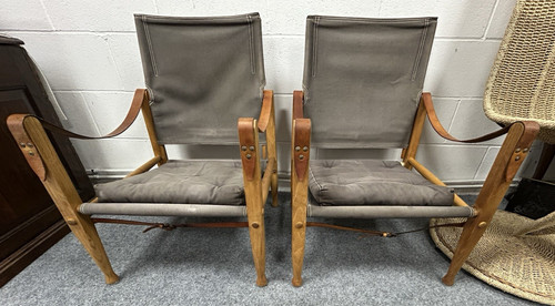 Pair safari chairs kaare - chairs, klint