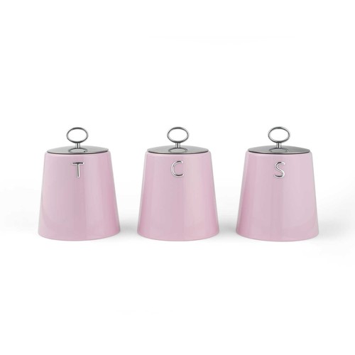 Salter retro pink 3pc - retro, canister