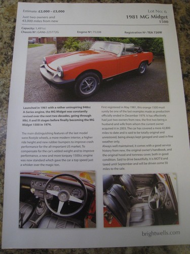1981 midget 1500 chas - 1981, mg