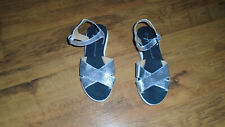 ATMOSPHERE SANDALS SIZE 5 CRACKLE SILVER GREAT CONDITION