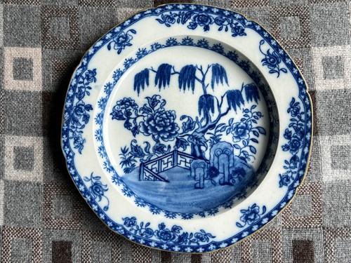 Antique early blue white - blue,