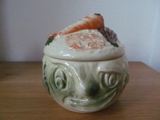 Scarce Vintage SylvaC Cole Slaw Lidded Face Pot 4750 Coleslaw