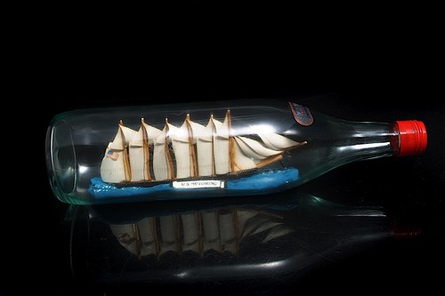 Vintage rigged sailing ship - a,