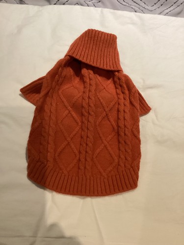 Dog orange turtleneck knitted - orange,